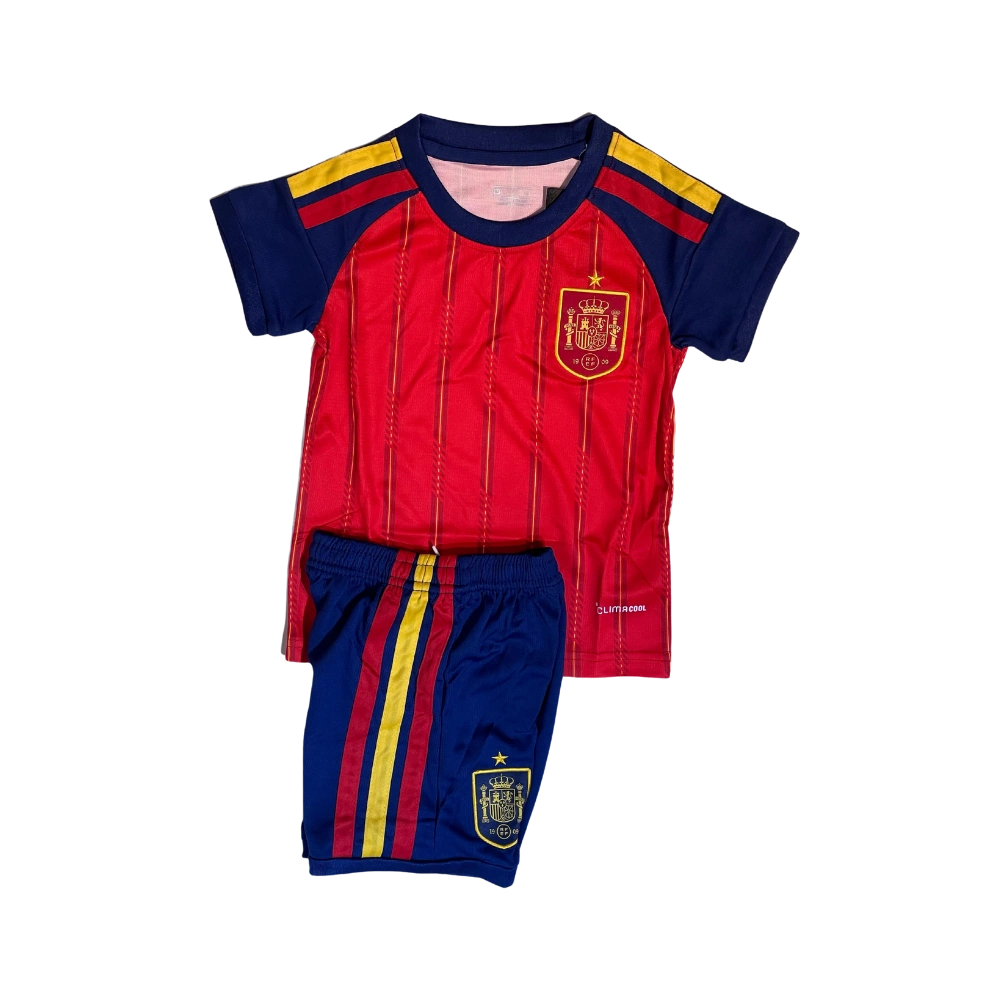 Spain Football Jersey with Shorts for Kids