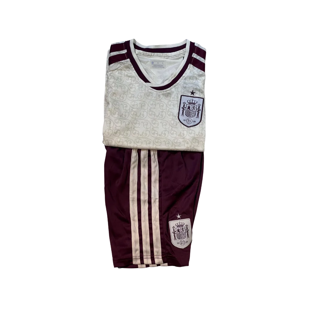 Spain Youth Away Football Jersey with Shorts