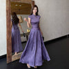Chinese-style Purple Top And Skirt Two-piece Set