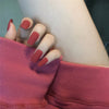 Finished Manicure with False Nails